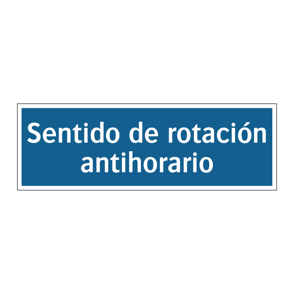 Sentido de rotación antihorario