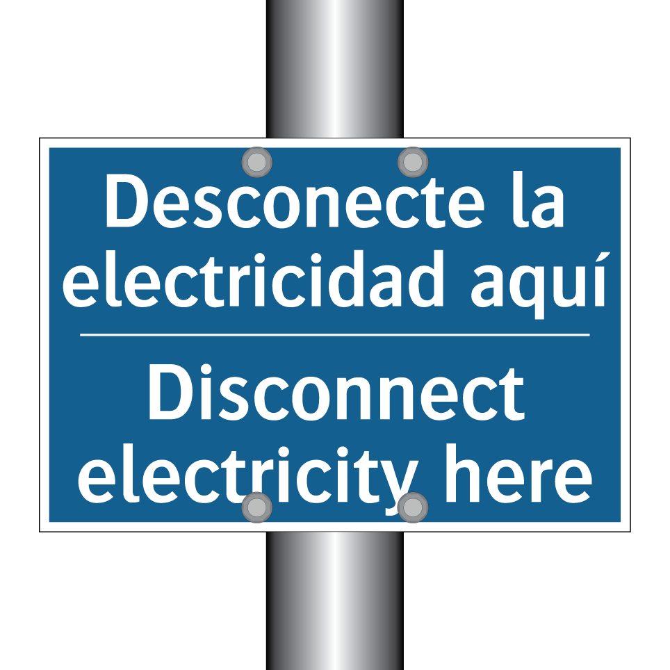 Desconecte la electricidad aquí /.../ - Disconnect electricity here