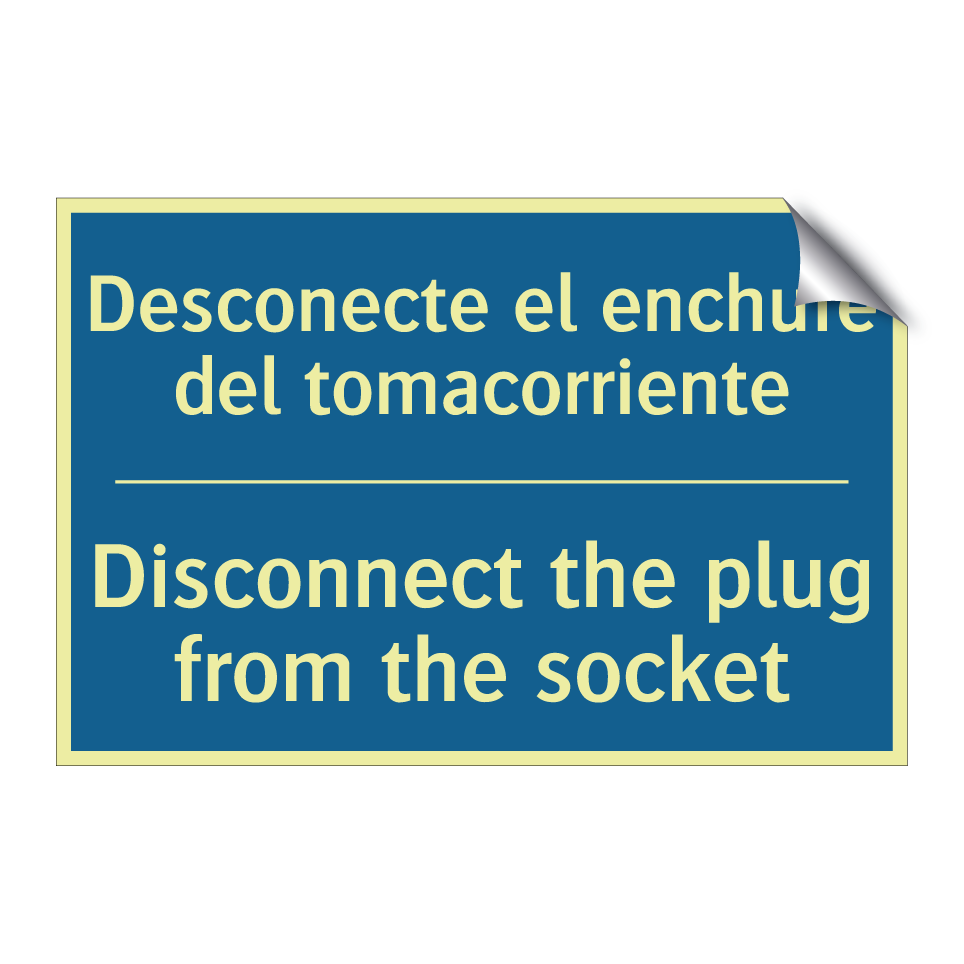 Desconecte el enchufe del tomacorriente /.../ - Disconnect the plug from the socket /.../