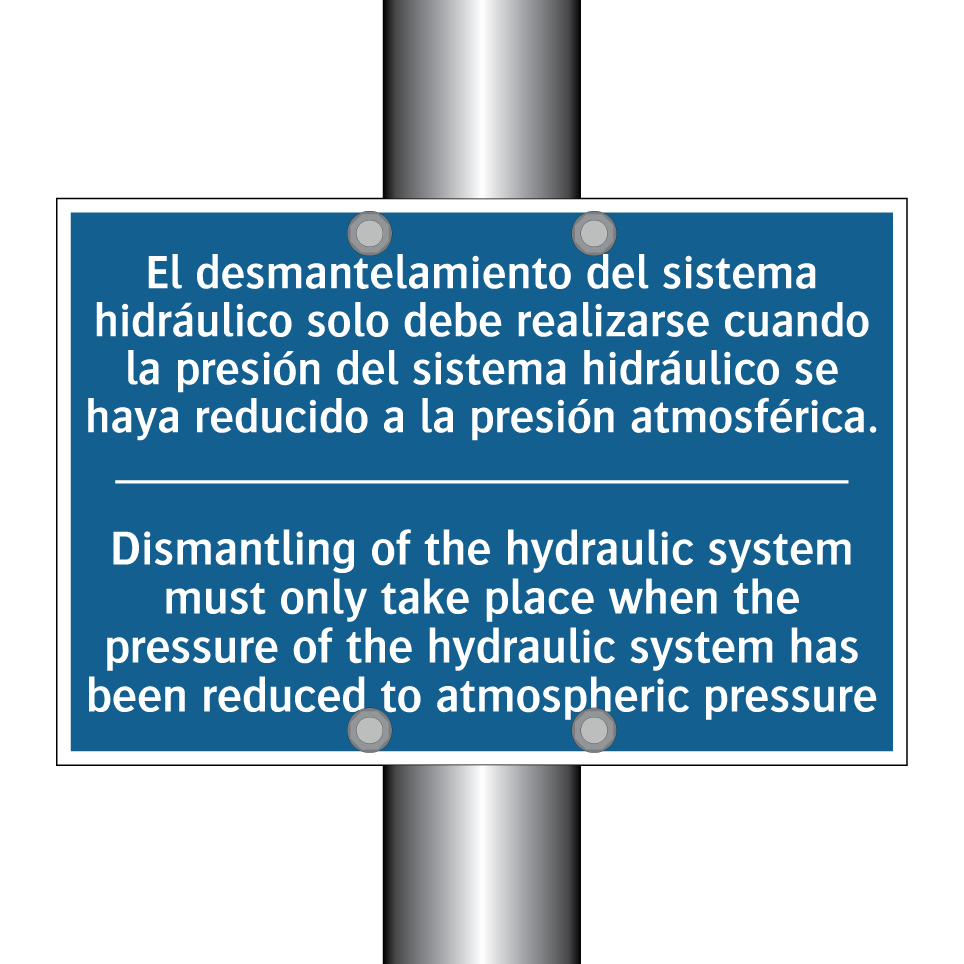 El desmantelamiento del sistema /.../ - Dismantling of the hydraulic system /.../