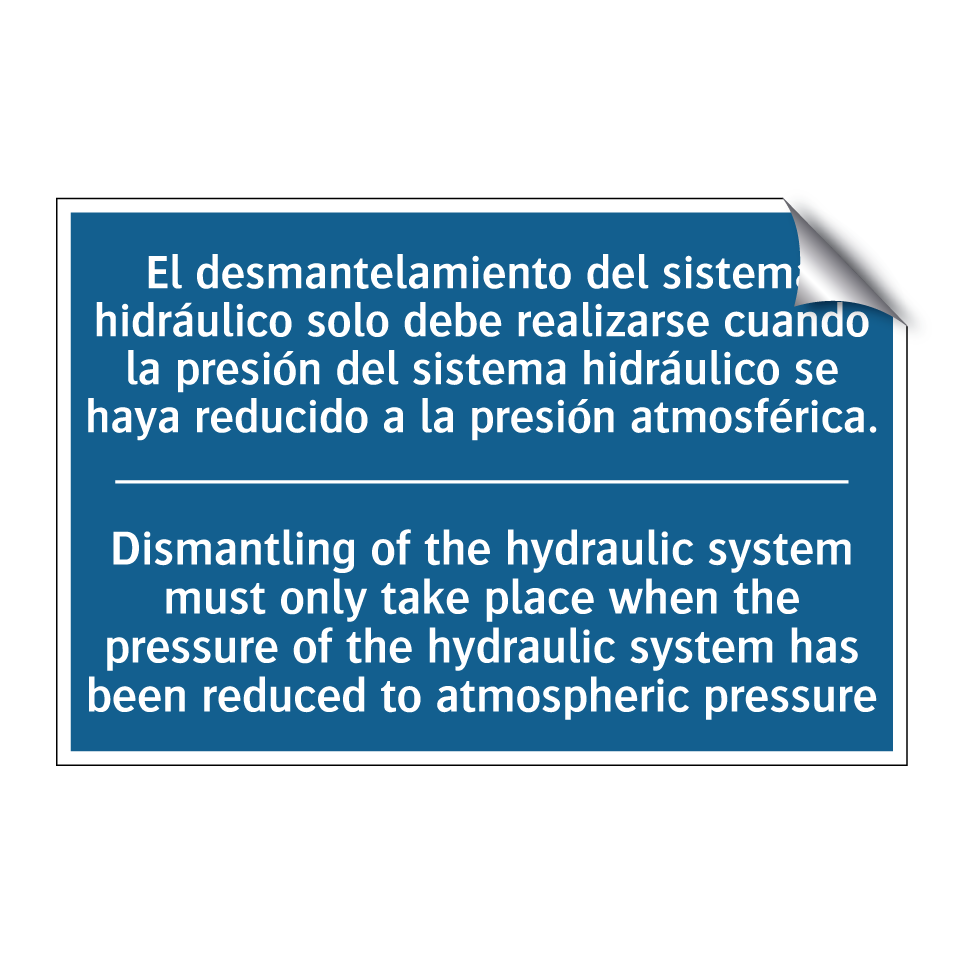 El desmantelamiento del sistema /.../ - Dismantling of the hydraulic system /.../