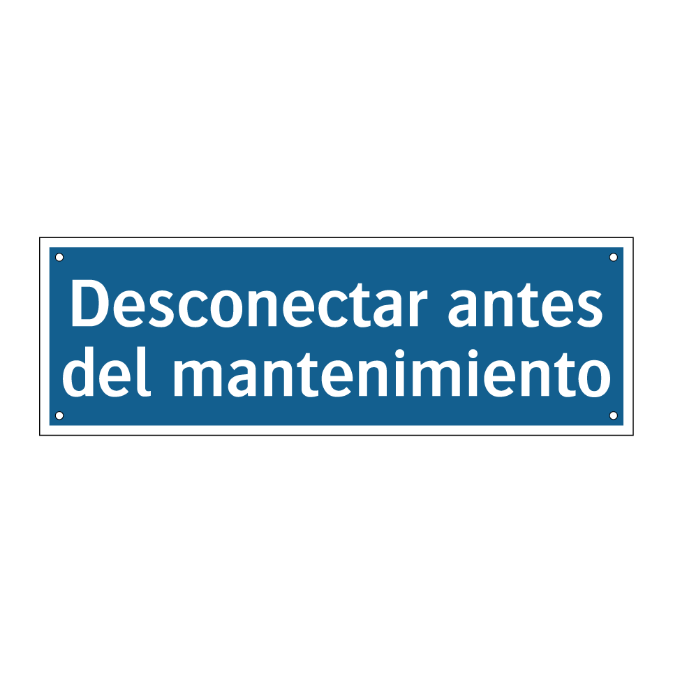 Desconectar antes del mantenimiento