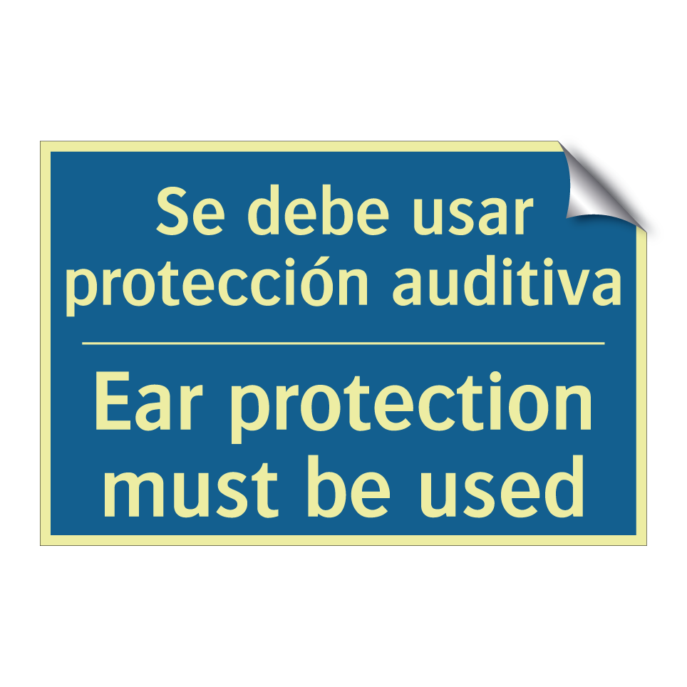 Se debe usar protección auditiva /.../ - Ear protection must be used