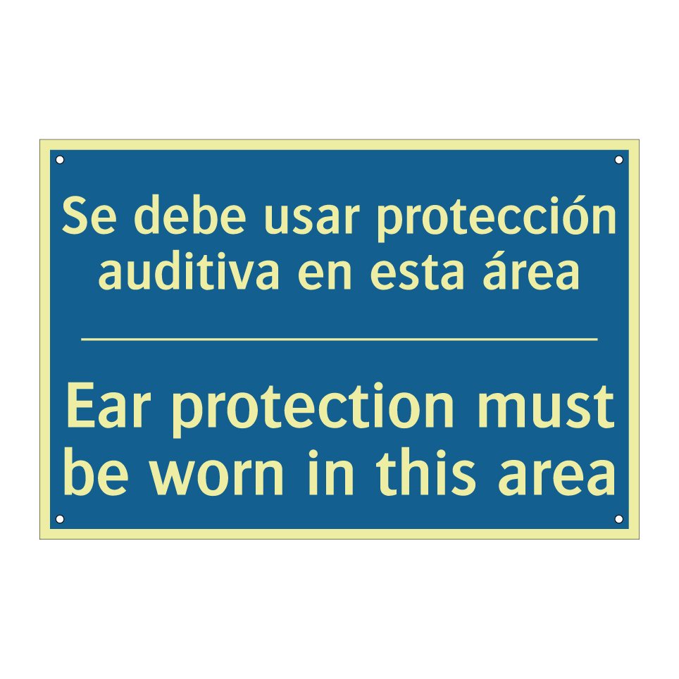 Se debe usar protección auditiva /.../ - Ear protection must be worn in /.../