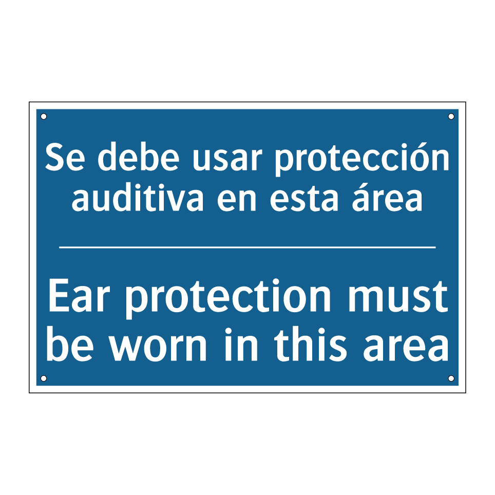 Se debe usar protección auditiva /.../ - Ear protection must be worn in /.../