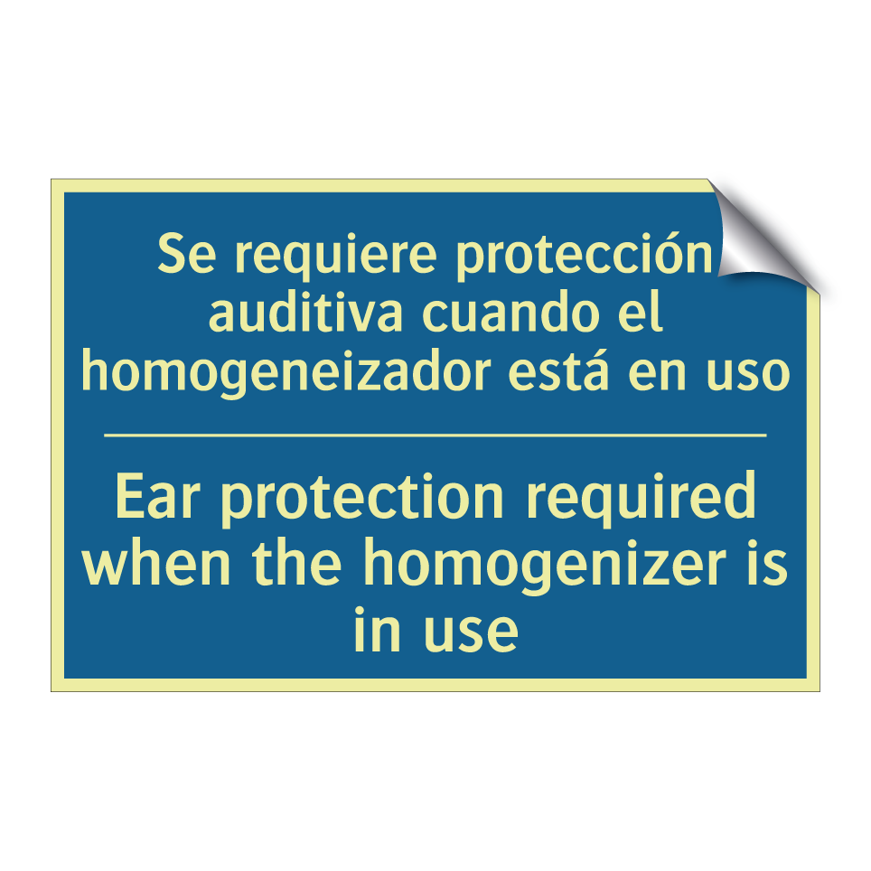 Se requiere protección auditiva /.../ - Ear protection required when the /.../