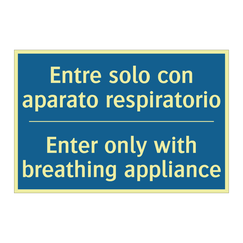 Entre solo con aparato respiratorio /.../ - Enter only with breathing appliance /.../