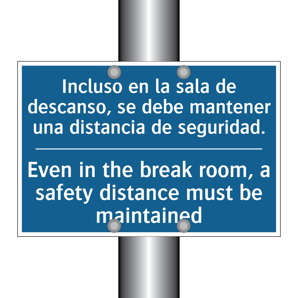 Incluso en la sala de descanso, /.../ - Even in the break room, a safety /.../