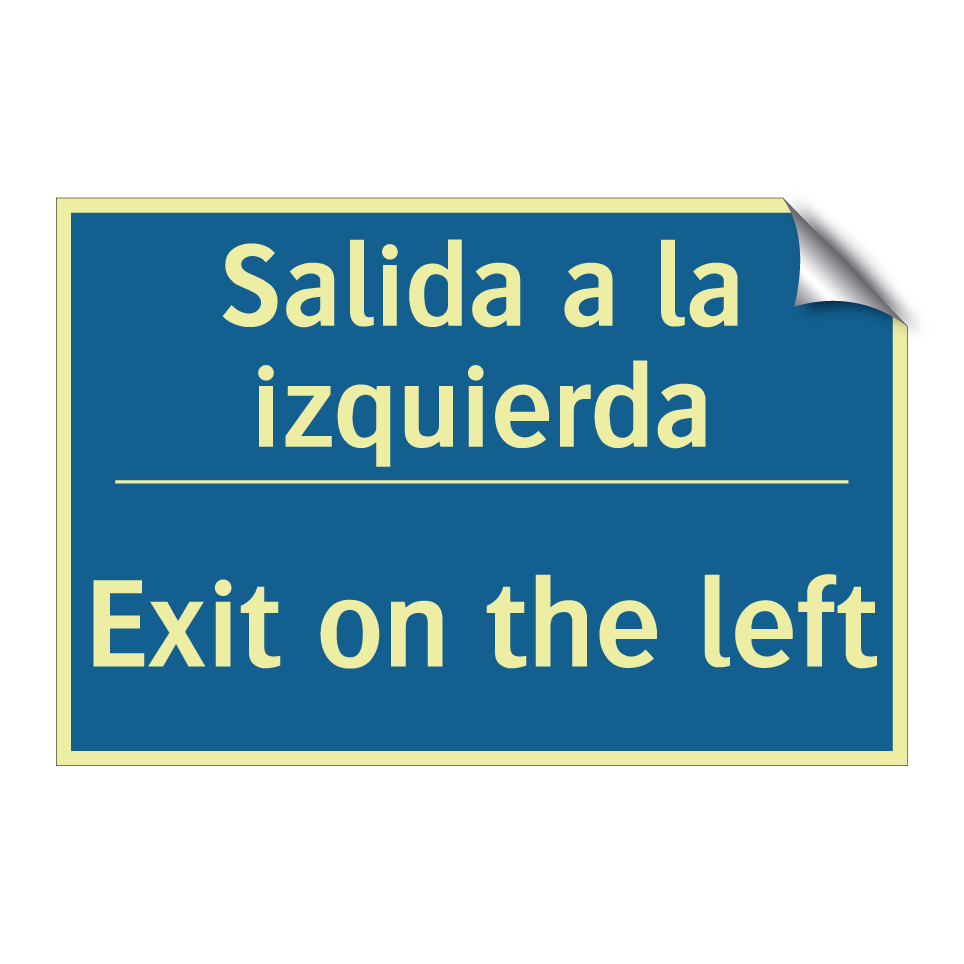 Salida a la izquierda - Exit on the left