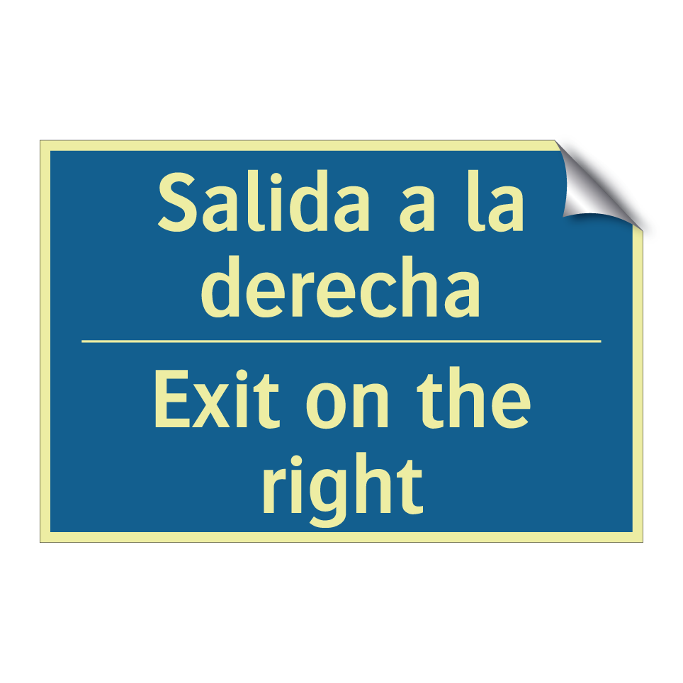 Salida a la derecha - Exit on the right