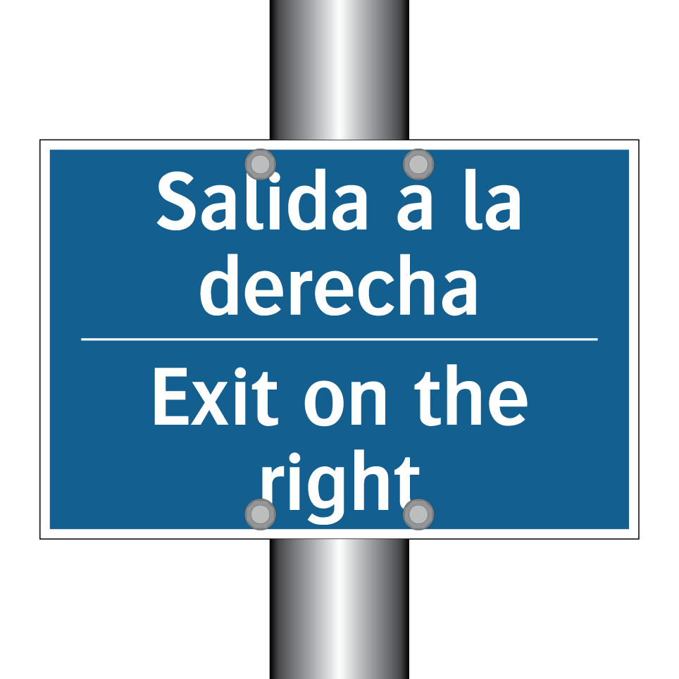 Salida a la derecha - Exit on the right
