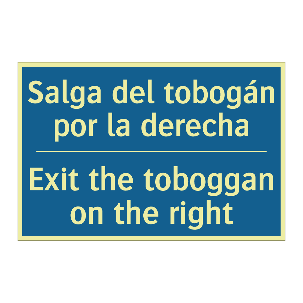 Salga del tobogán por la derecha /.../ - Exit the toboggan on the right