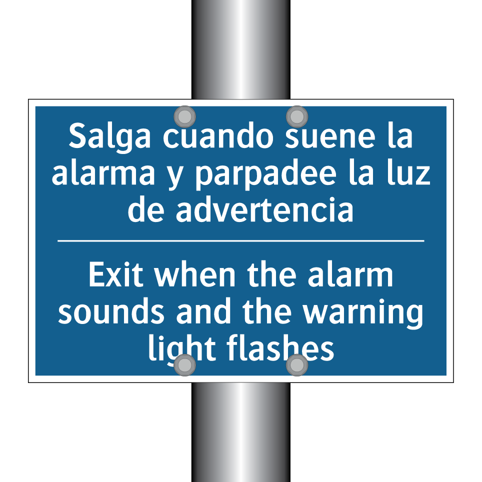 Salga cuando suene la alarma y /.../ - Exit when the alarm sounds and /.../