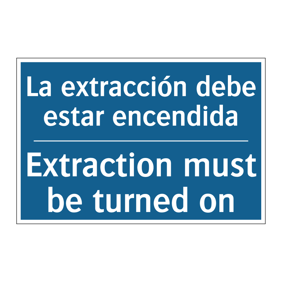 La extracción debe estar encendida /.../ - Extraction must be turned on