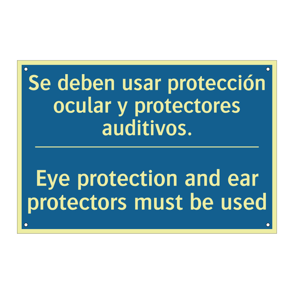 Se deben usar protección ocular /.../ - Eye protection and ear protectors /.../