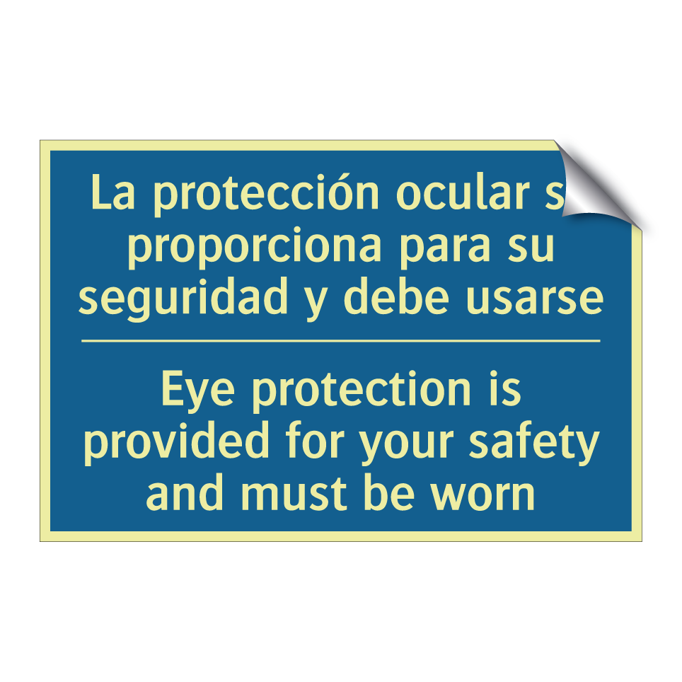 La protección ocular se proporciona /.../ - Eye protection is provided for /.../