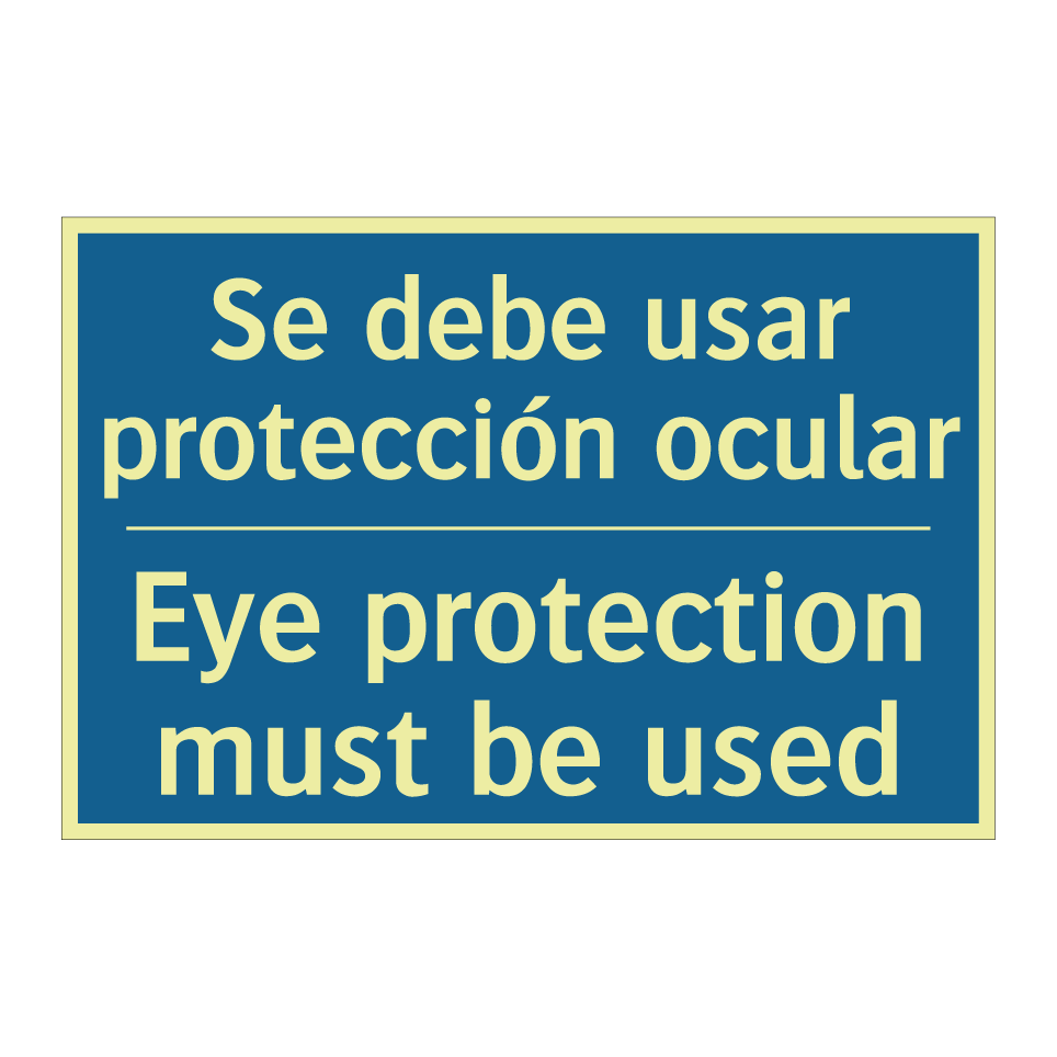 Se debe usar protección ocular - Eye protection must be used