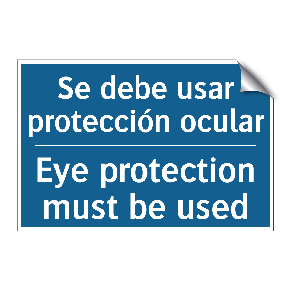 Se debe usar protección ocular - Eye protection must be used