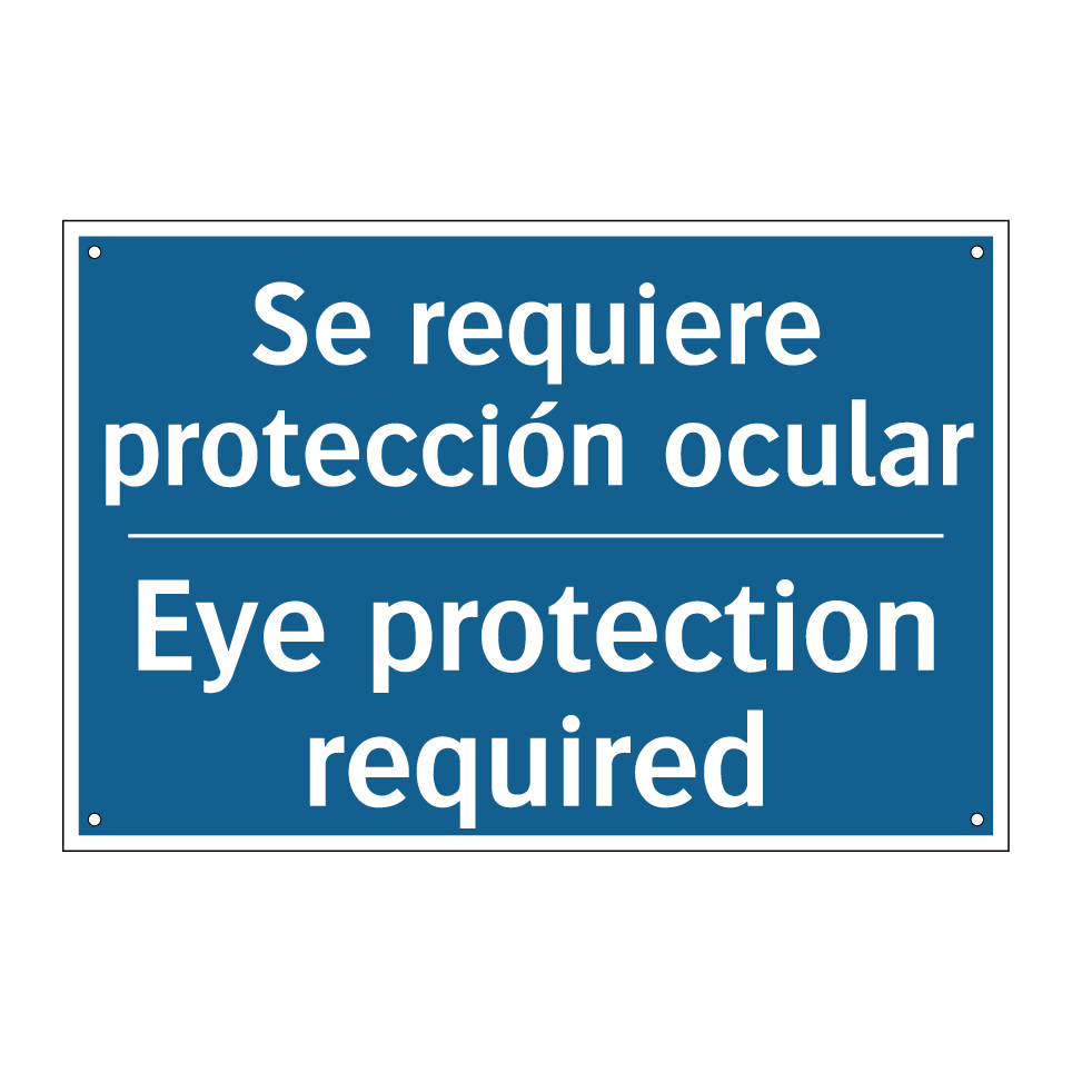 Se requiere protección ocular - Eye protection required