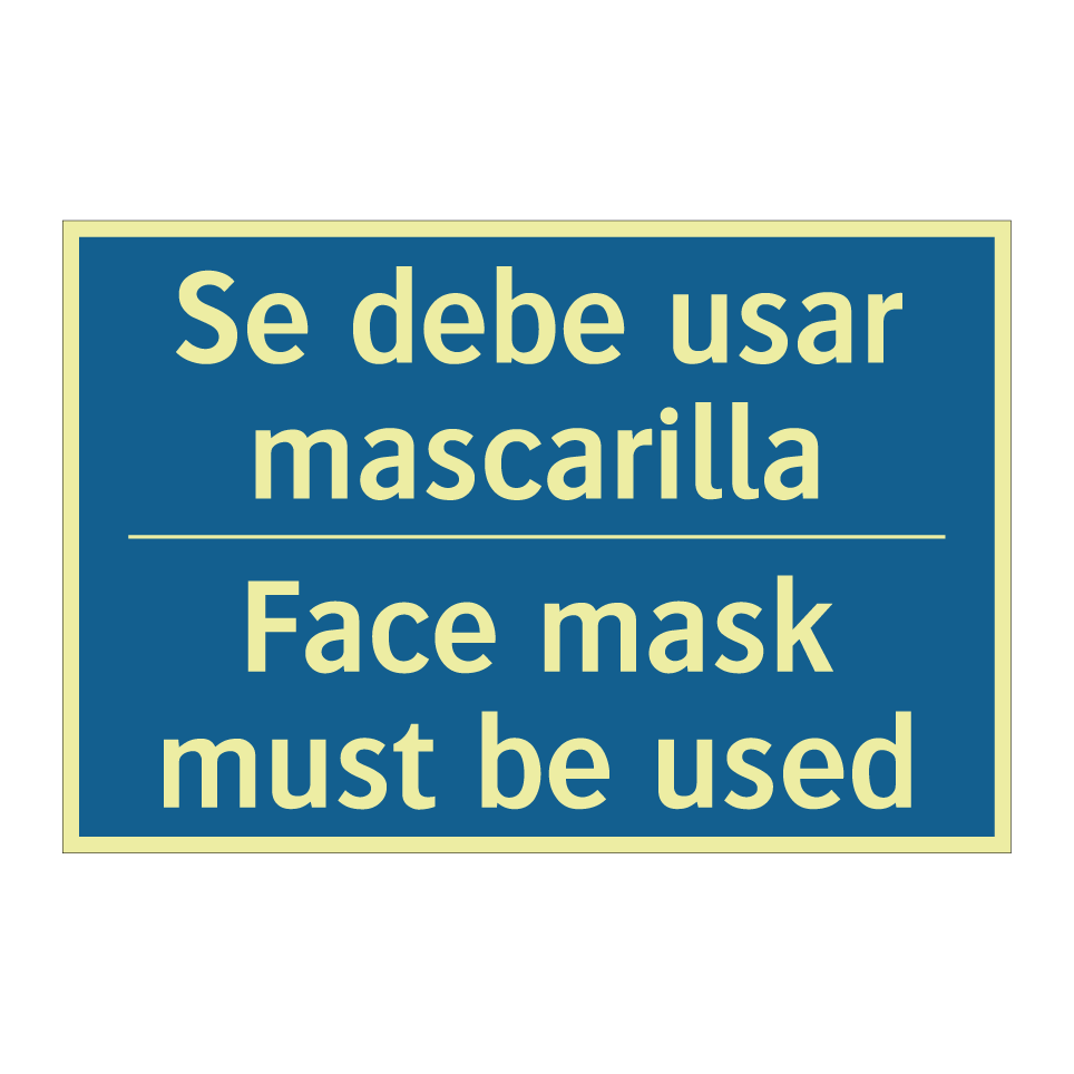 Se debe usar mascarilla - Face mask must be used