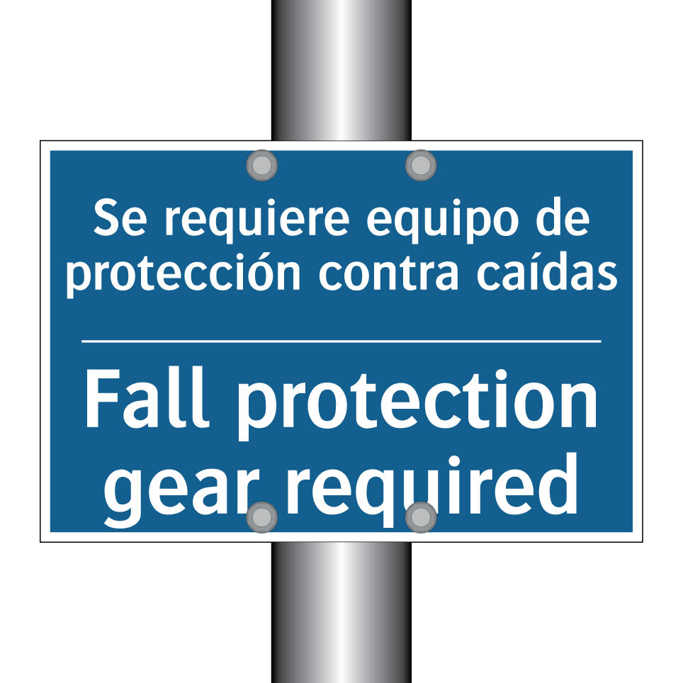 Se requiere equipo de protección /.../ - Fall protection gear required