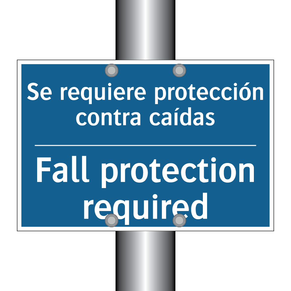 Se requiere protección contra /.../ - Fall protection required