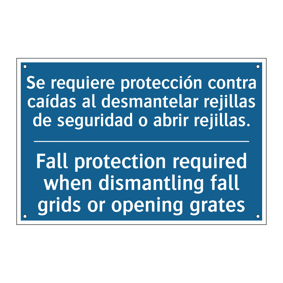 Se requiere protección contra /.../ - Fall protection required when /.../