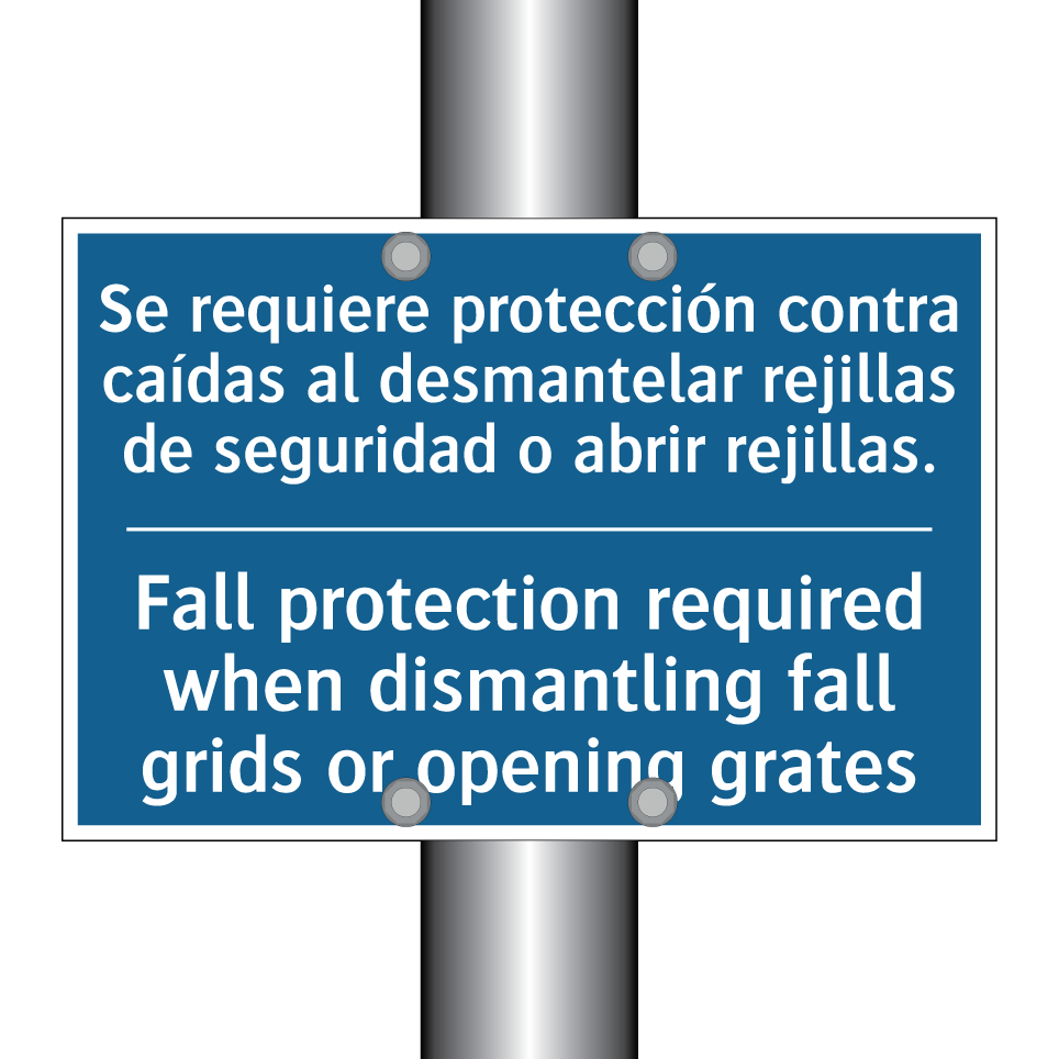 Se requiere protección contra /.../ - Fall protection required when /.../