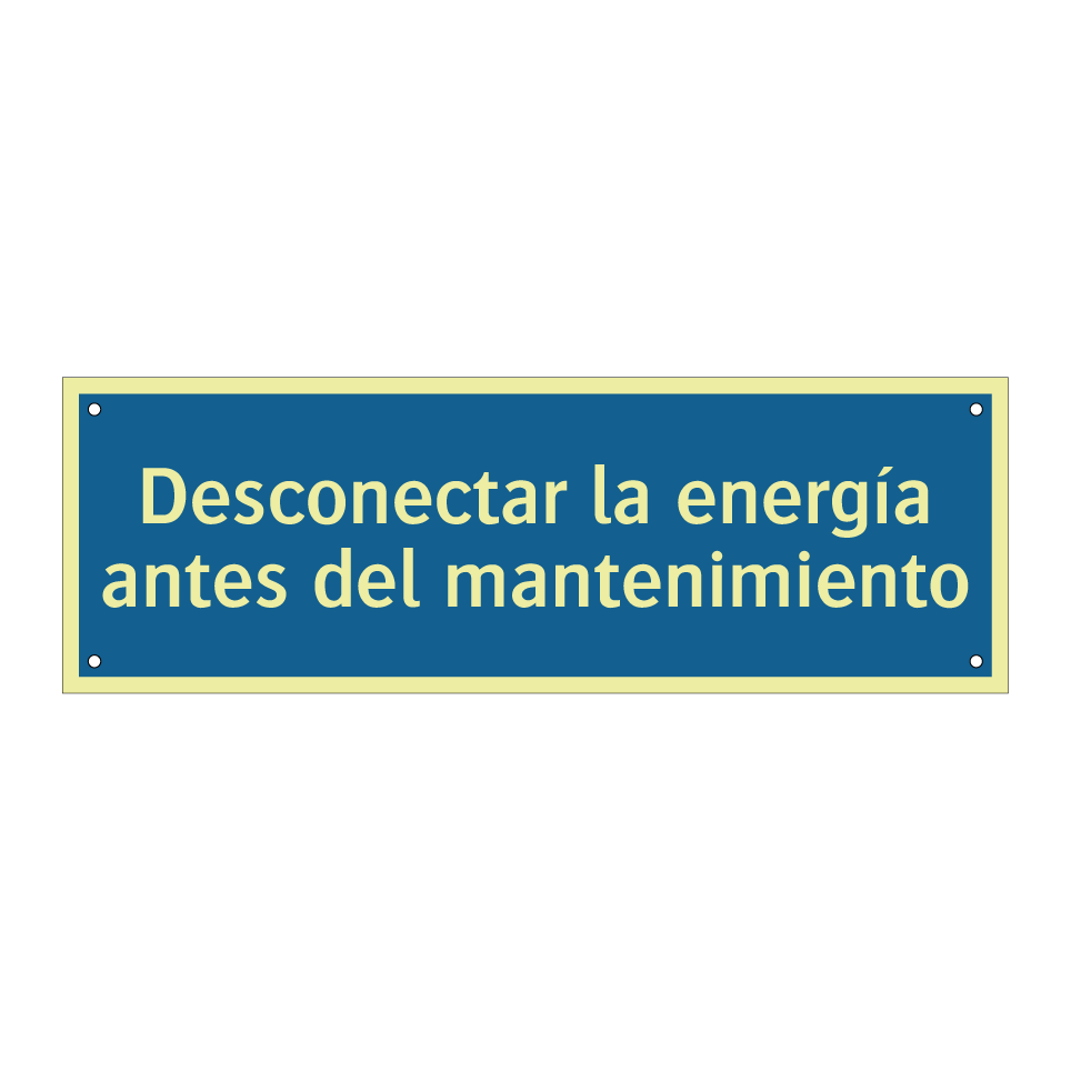 Desconectar la energía antes del mantenimiento