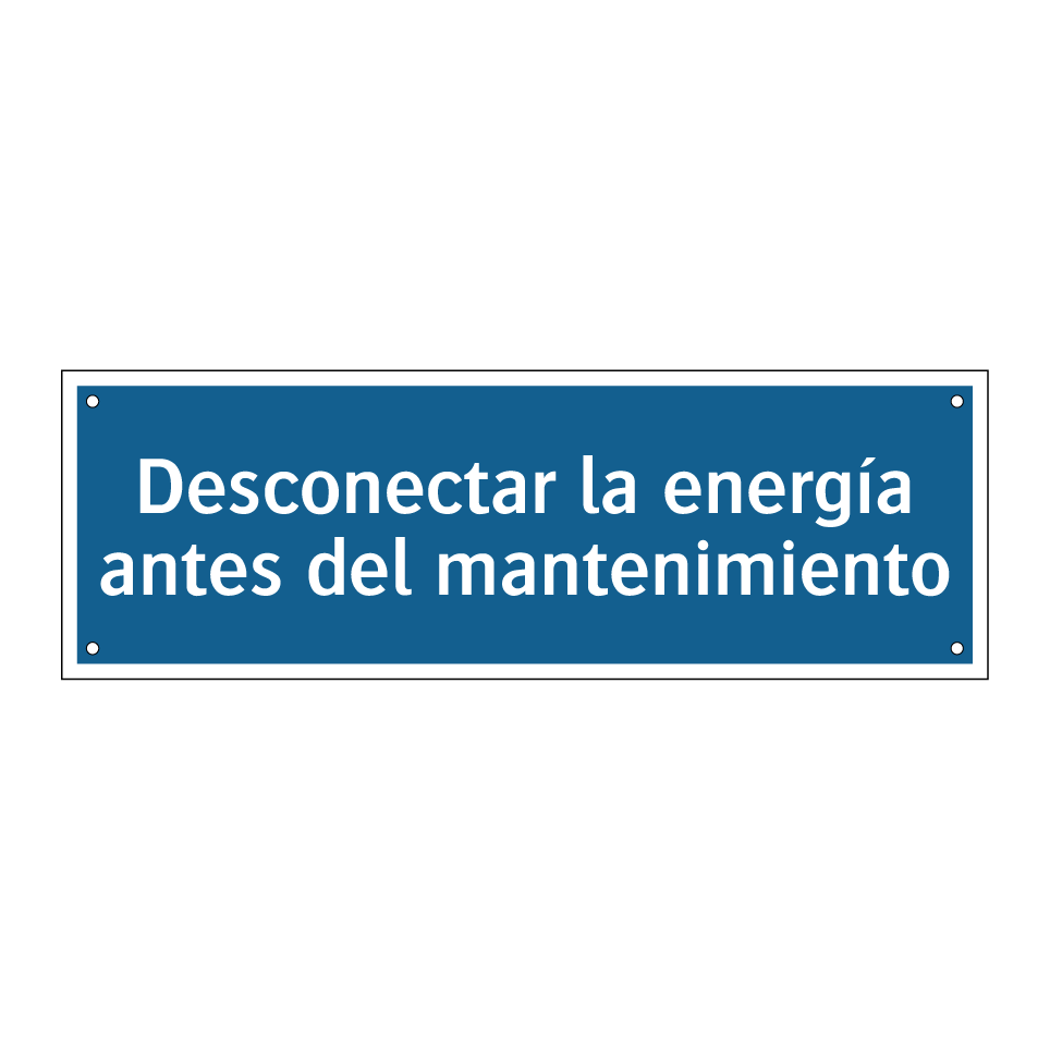 Desconectar la energía antes del mantenimiento