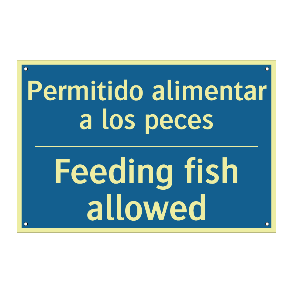 Permitido alimentar a los peces /.../ - Feeding fish allowed