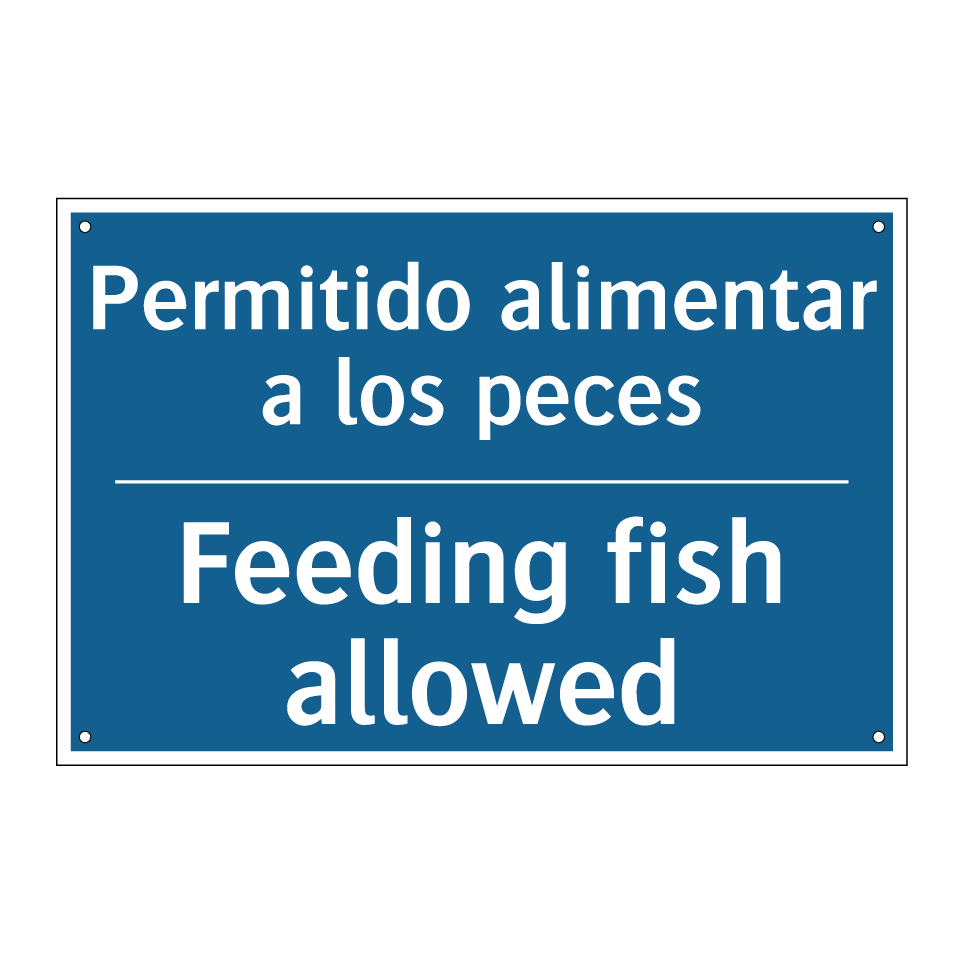 Permitido alimentar a los peces /.../ - Feeding fish allowed