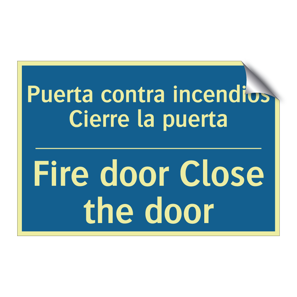 Puerta contra incendios Cierre /.../ - Fire door Close the door