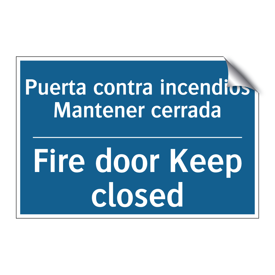 Puerta contra incendios Mantener /.../ - Fire door Keep closed