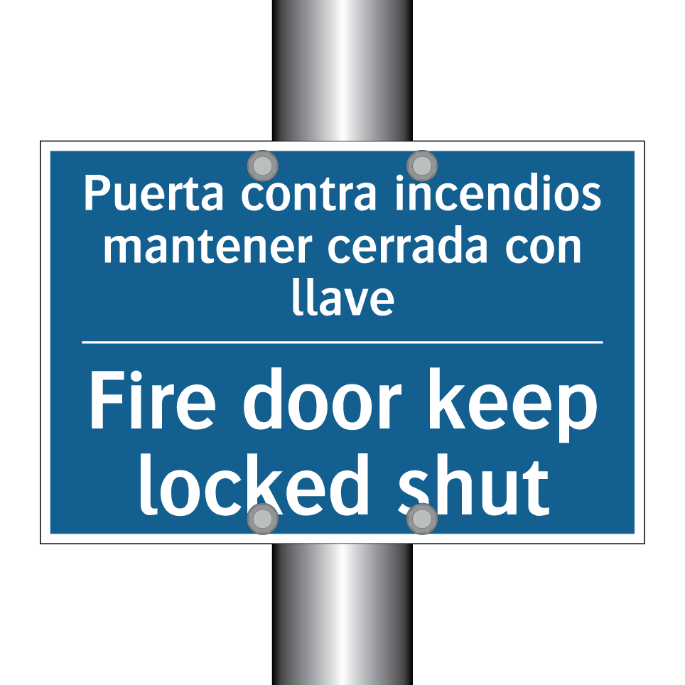 Puerta contra incendios mantener /.../ - Fire door keep locked shut