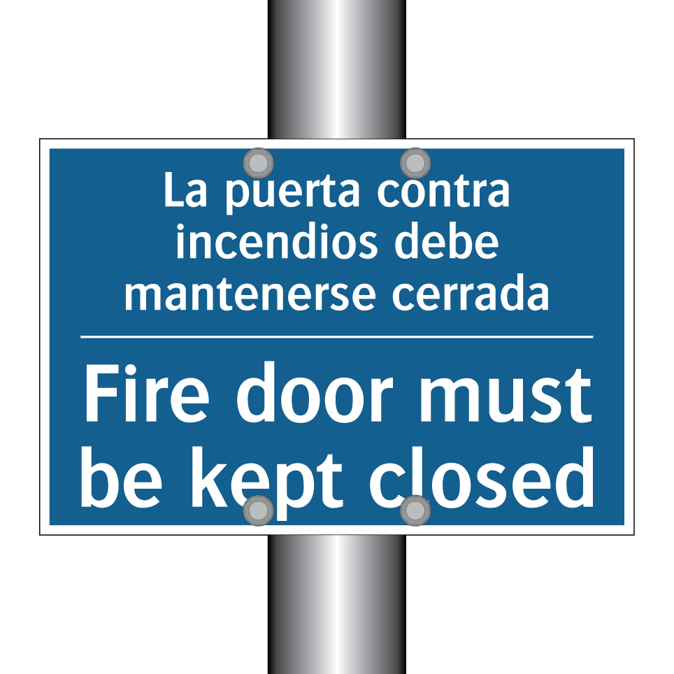 La puerta contra incendios debe /.../ - Fire door must be kept closed