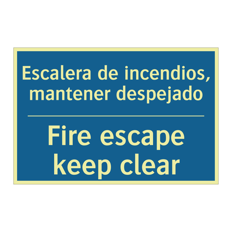 Escalera de incendios, mantener /.../ - Fire escape keep clear