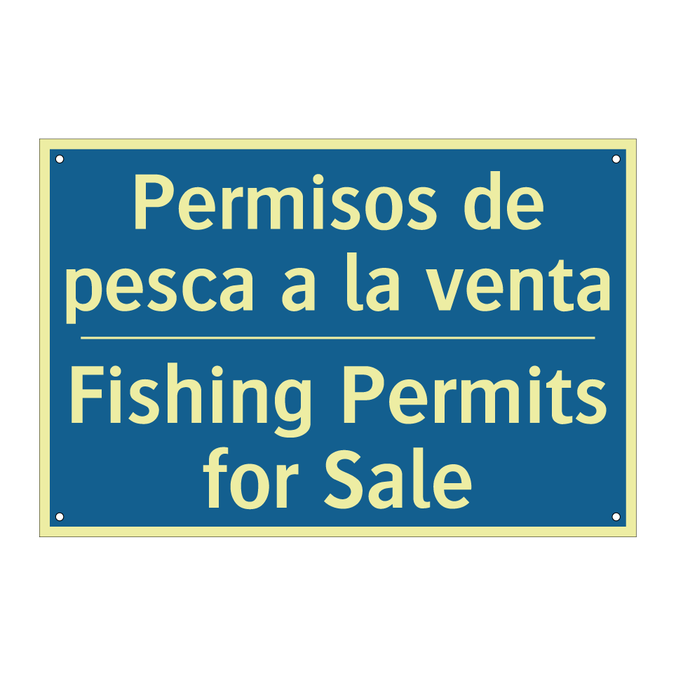 Permisos de pesca a la venta - Fishing Permits for Sale