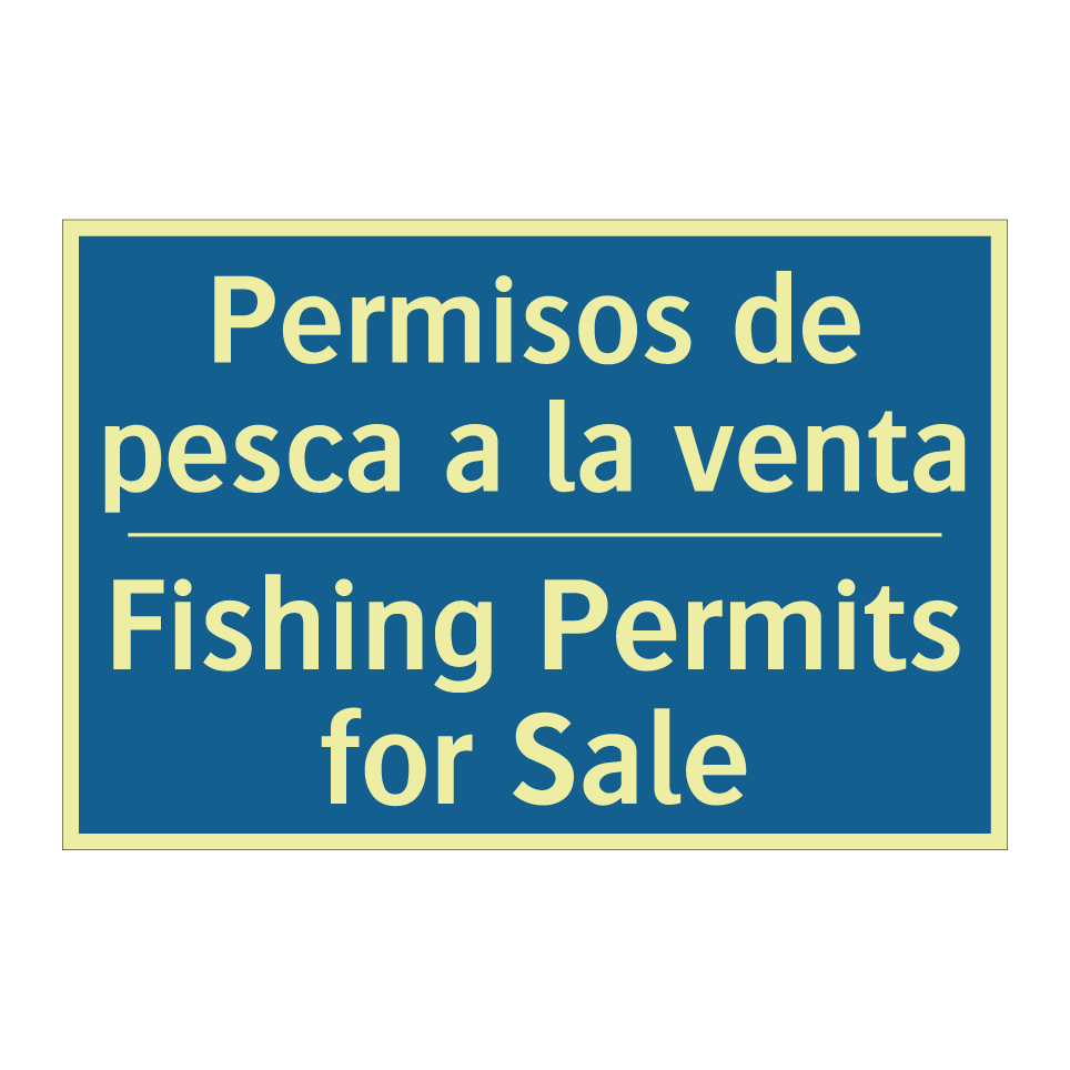 Permisos de pesca a la venta - Fishing Permits for Sale