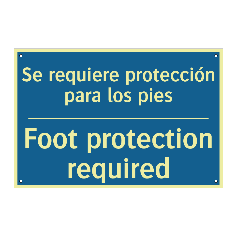 Se requiere protección para los /.../ - Foot protection required