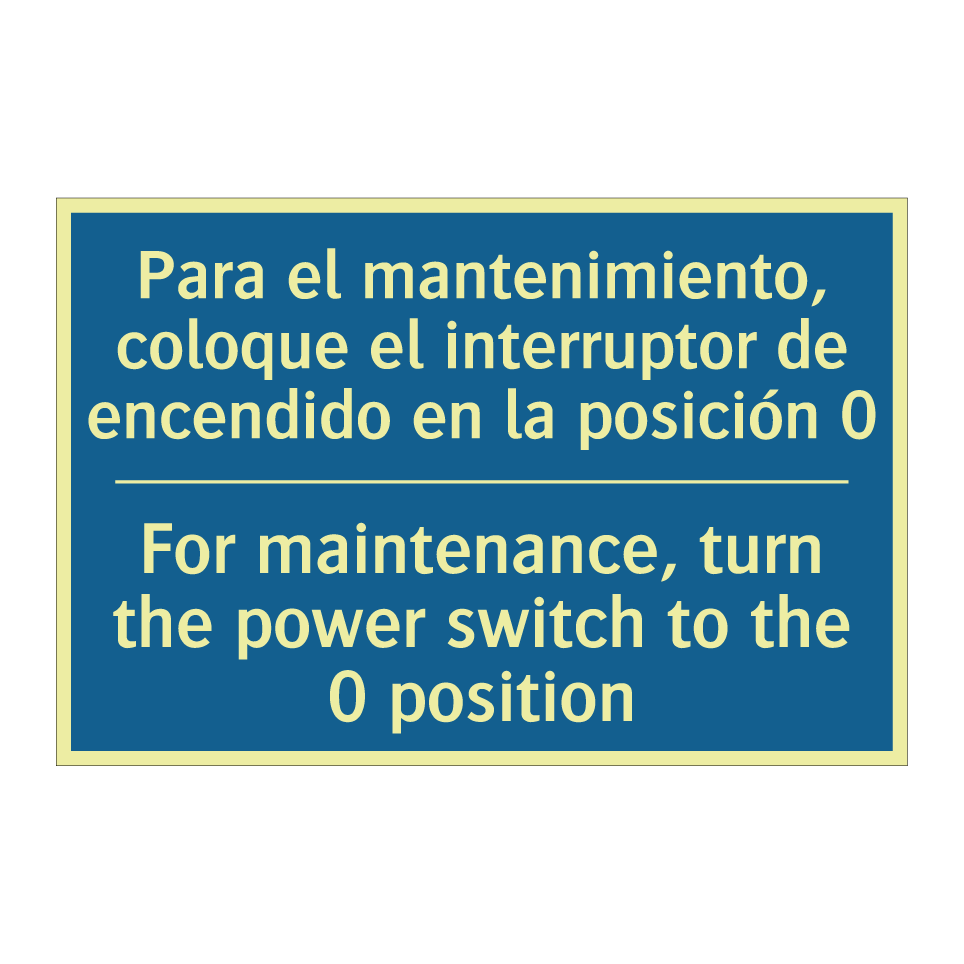 Para el mantenimiento, coloque /.../ - For maintenance, turn the power /.../