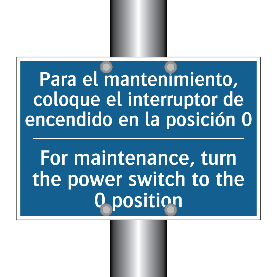 Para el mantenimiento, coloque /.../ - For maintenance, turn the power /.../