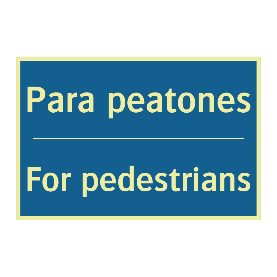 Para peatones - For pedestrians