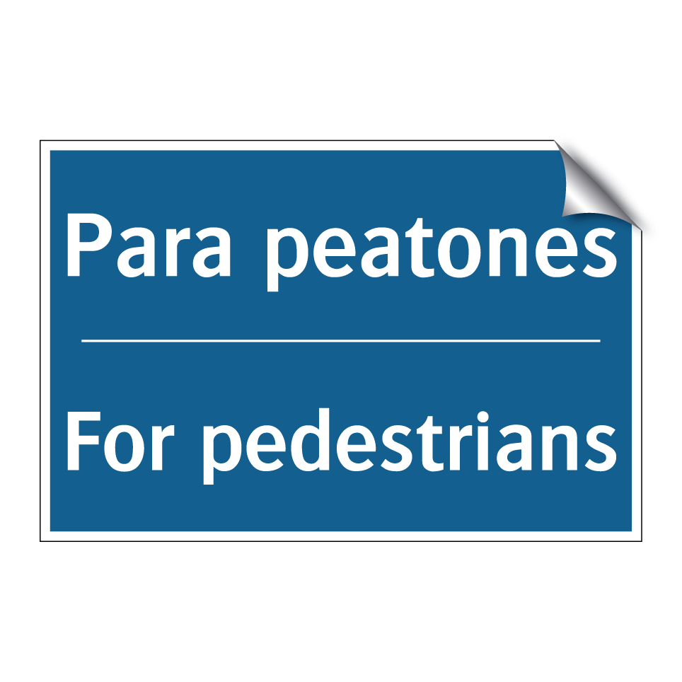 Para peatones - For pedestrians