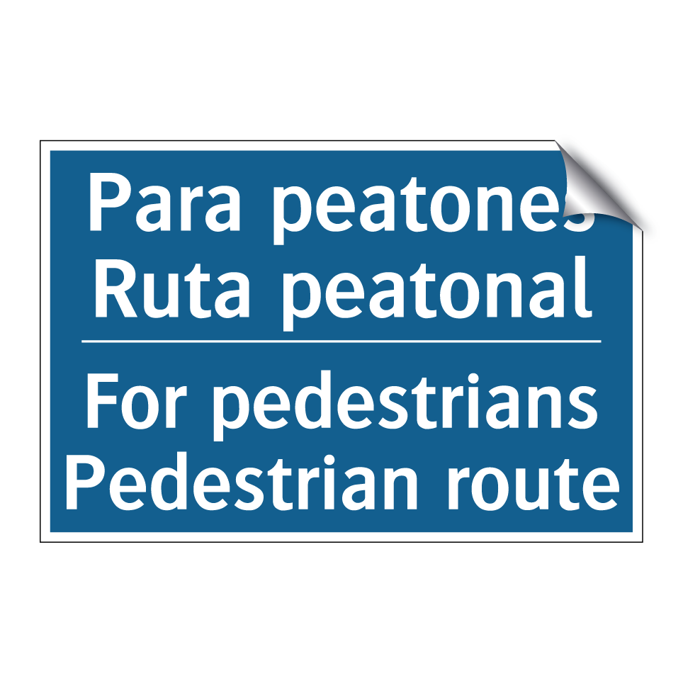 Para peatones Ruta peatonal - For pedestrians Pedestrian route /.../