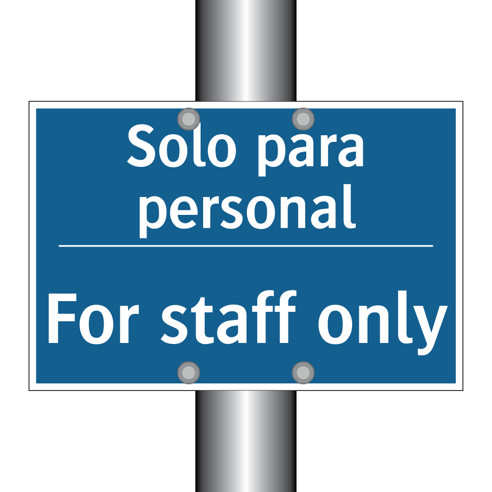 Solo para personal - For staff only
