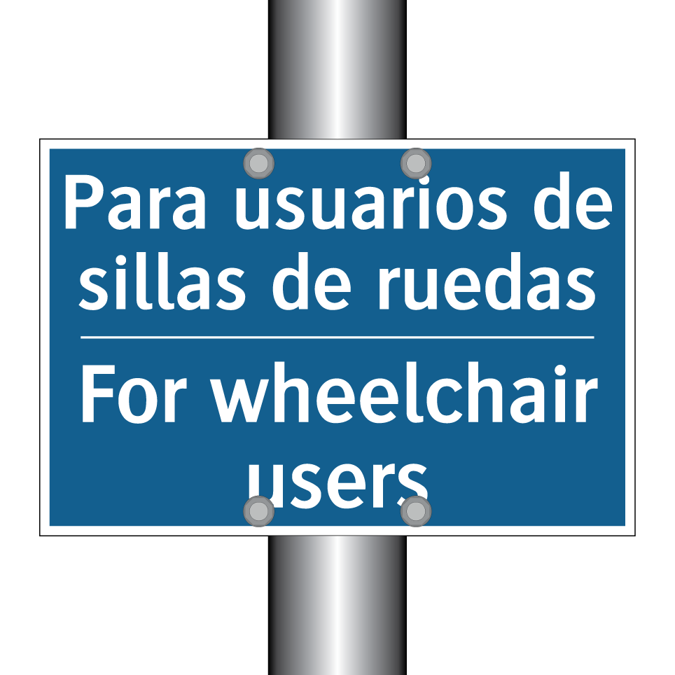 Para usuarios de sillas de ruedas /.../ - For wheelchair users