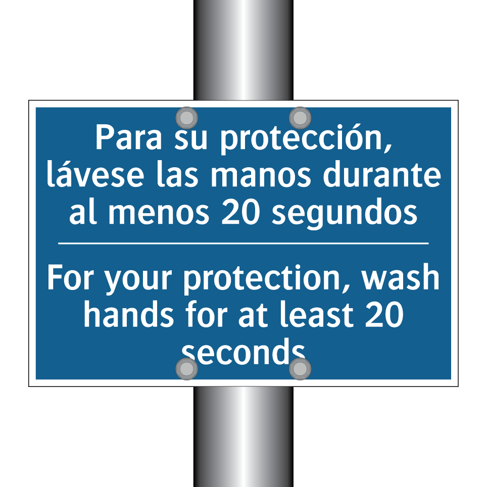 Para su protección, lávese las /.../ - For your protection, wash hands /.../