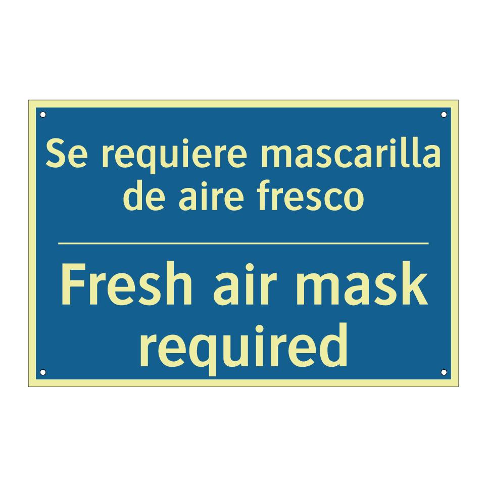 Se requiere mascarilla de aire /.../ - Fresh air mask required