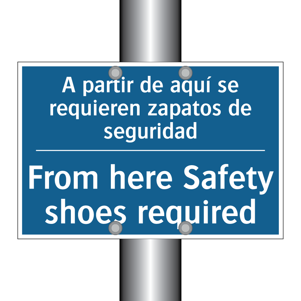 A partir de aquí se requieren /.../ - From here Safety shoes required /.../